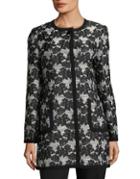 Karl Lagerfeld Suits Floral Jacquard Topper