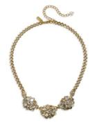 Badgley Mischka 10k Gold, Crystal & 7-7.5mm Pearl Statement Necklace