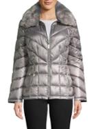 Kenneth Cole New York Faux Fur Collar Puffer Coats