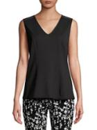 Imnyc Isaac Mizrahi V-neck Bow Back Fitted Shell Top