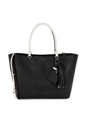 Calvin Klein Large Susan Leather Tote Bag