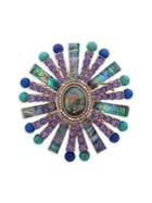 Anne Klein Embellished Pin Wheel Brooch