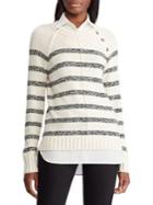 Lauren Ralph Lauren Layered Cotton-blend Twofer Sweater