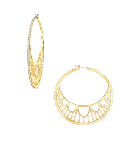 Swarovski Georgette Crystal & 23k Gold-plated Circle Earrings
