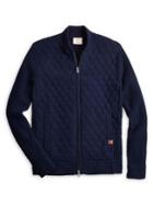 Brooks Brothers Red Fleece Quilted Front Wool-blend Bomber Jacket