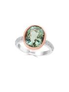 Effy Diamond, Green Amethyst And 14k Rose Gold Ring