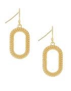Cole Haan Metal Basics 12k Goldplated Open Oval Drop Earrings