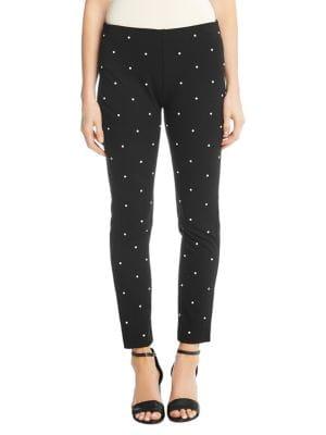 Karen Kane Faux Pearl Studded Piper Pants