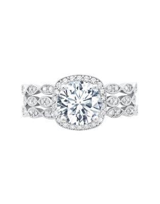 Crislu A Lasting Affair Set Of Three Brilliant Center Stackable Rings