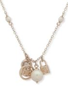 Ralph Lauren Faux Pearl Charm Pendant Necklace