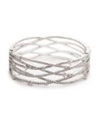 Carolee Crystal Coves Crystal Hinged Bangle Bracelet