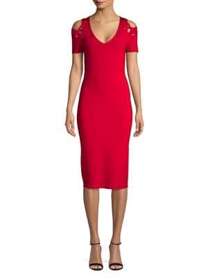 Michael Michael Kors Cold-shoulder Bodycon Dress