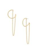 Bcbgeneration Goldtone Linear Chain Sculptural Earrings