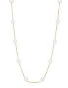 Lord & Taylor 6-7 Mm Freshwater Pearl? And 14k Yellow Gold Necklace