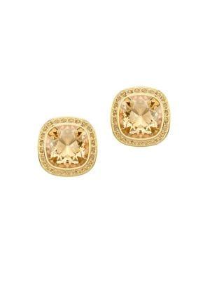 Swarovski Goldplated Lattitude Stud Pierced Earrings