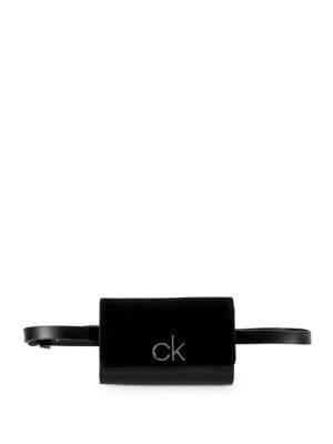 Calvin Klein Suede Flap Belt Bag