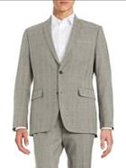 Tallia Orange Plaid 2-button Wool Suit Jacket