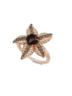Le Vian Chocolatier Diamond, Chocolate Quartz And 14k Strawberry Gold Starfish Ring