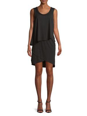 Jones New York Sleeveless Asymmetric Layered Dress
