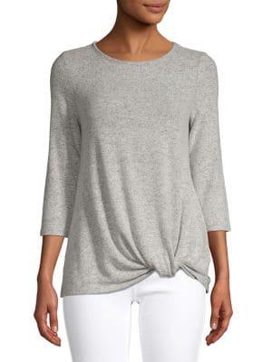Lord & Taylor Twisted Hem Top
