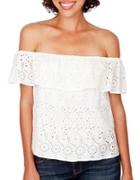 Lucky Brand Off-the-shoulder Solid Top