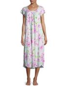 Miss Elaine Floral Short-sleeve Night Gown