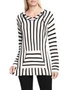 Two By Vince Camuto Seed Stitch Striped Hoodie