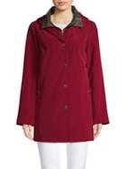 Gallery Pleated Button-front Coat