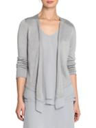Nic+zoe Paired-up Silk-blend Cardigan Top