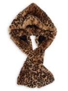 Steve Madden Leopard-print Faux Fur Hood Hat