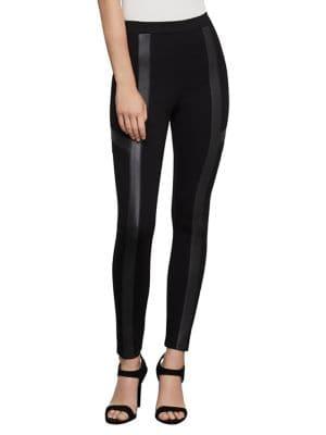 Bcbgmaxazria Mid-rise Ponte Moto Leggings