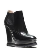 Michael Kors Collection Collette Leather Wingtip Booties