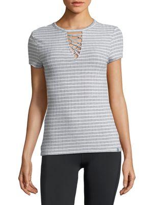 Marc New York Performance Ribbed Crisscross Top