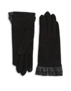 Portolano Ruffled Wrist Tech Gloves