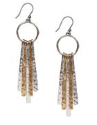 Lucky Brand Two-tone Paddle Drop Earrings