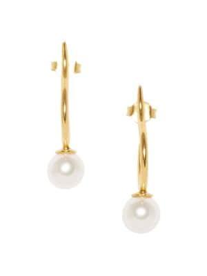 Sole Society Vintage Goldtone And Faux Pearl Drop Earrings