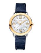 Fendi Selleria Mother-of-pearl, 18k Goldplated, Stainless Steel & Iguana Strap Watch