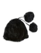 Adrienne Landau Rabbit And Fox Fur Hat