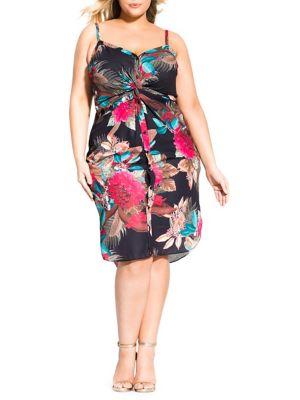 City Chic Plus Exotic Twist Dress