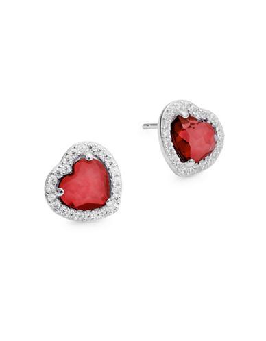 Nadri Sterling Silver And Semi-precious Stone Heart Earrings