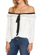 Cece Jardin Off-the-shoulder Pleated Blouse