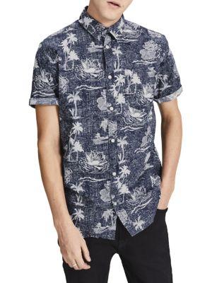 Jack & Jones Joradam Slim-fit Cotton Button-down Shirt