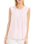 Vince Camuto Front Pleated Georgette Blouse