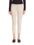 J Brand Anja Cuffed Cropped Luxe Sateen Jeans