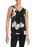 Lord & Taylor Tropical Print Blouse