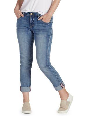 Jag Carter Girlfriend Stripe-cuff Jeans