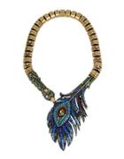 Betsey Johnson Critters Peacock Collar Necklace