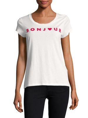 French Connection Bonjour Cap-sleeve Tee