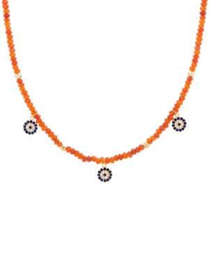 Lord & Taylor Crystal Beaded Necklace
