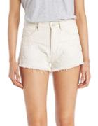 Blank Nyc Cut-off Denim Shorts- Off White